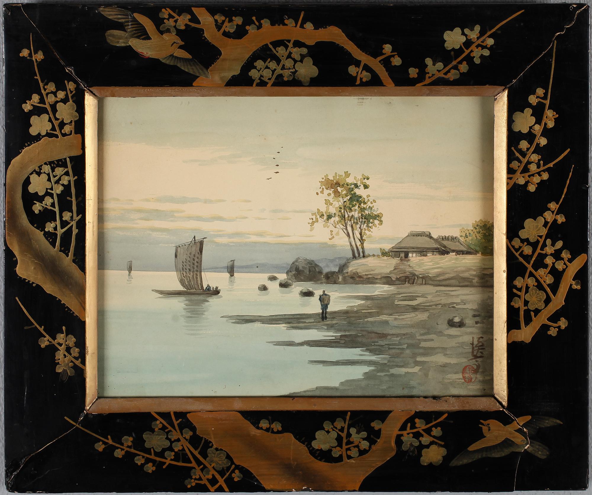 OKÄND KONSTNÄR, 2 st, akvareller, Japan, signerade, 1900-talets första hälft.