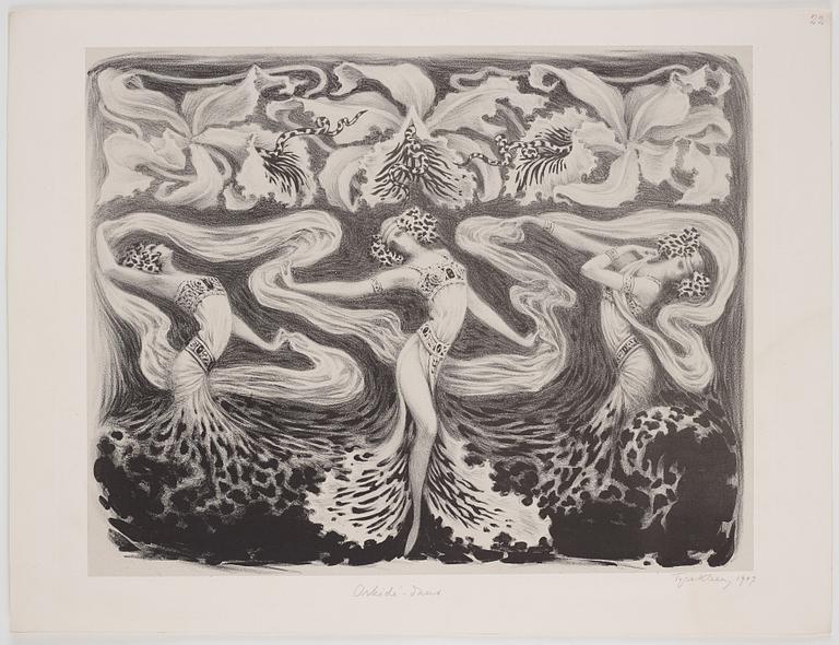 Tyra Kleen, mapp med sju litografier.