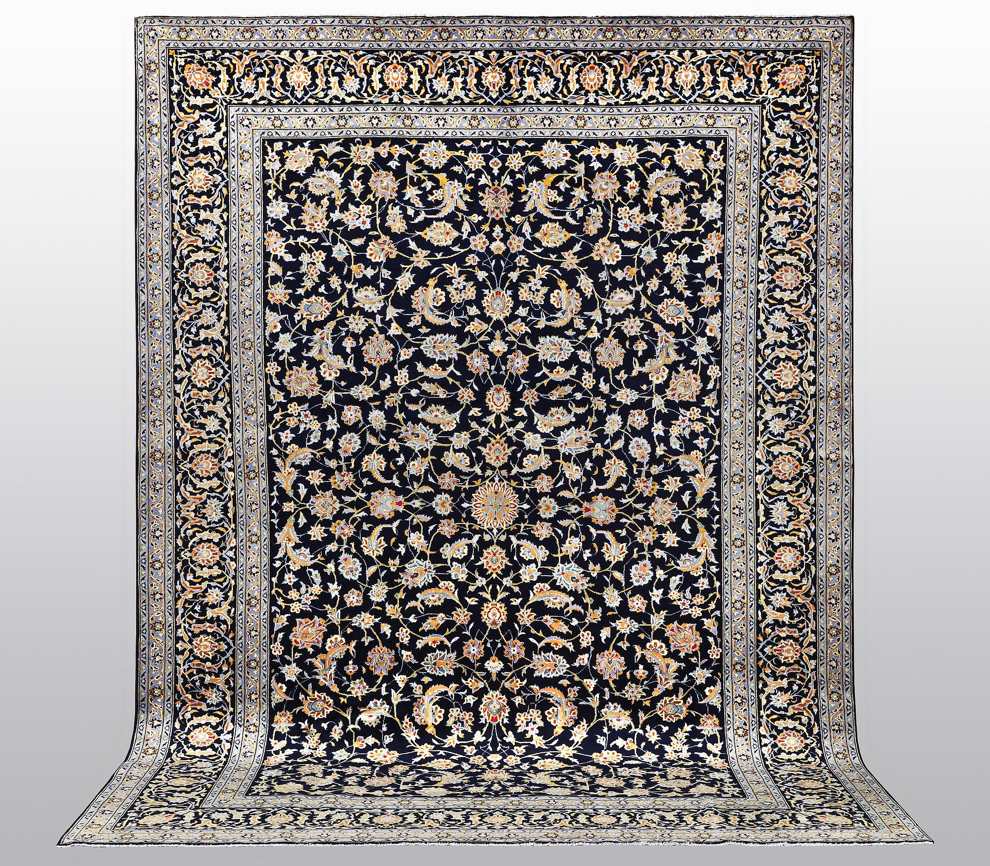 A carpet, Kashan, ca 416 x 304 cm.