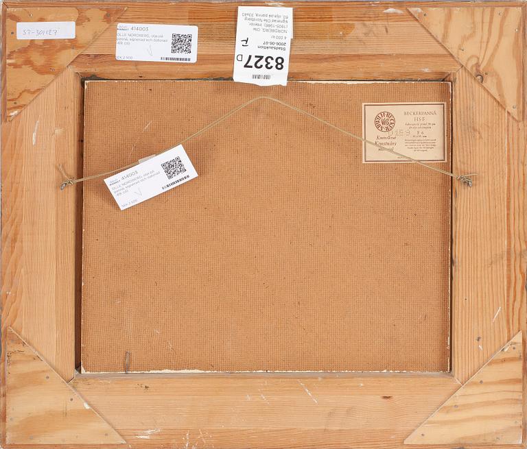 OLLE NORDBERG, olja på pannå, signerad och daterad -69.