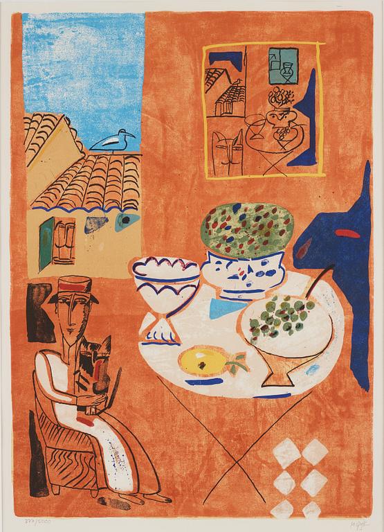 Madeleine Pyk, färglitografi, signerad 377/5000.