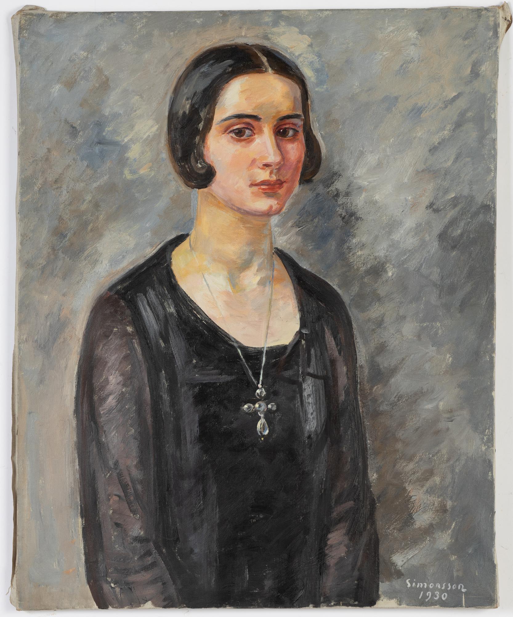 Birger Simonsson, olja på duk, signerad och daterad 1930.