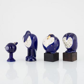 Lisa Larson, a group of four figurines, K-Studion, Gustavsberg.