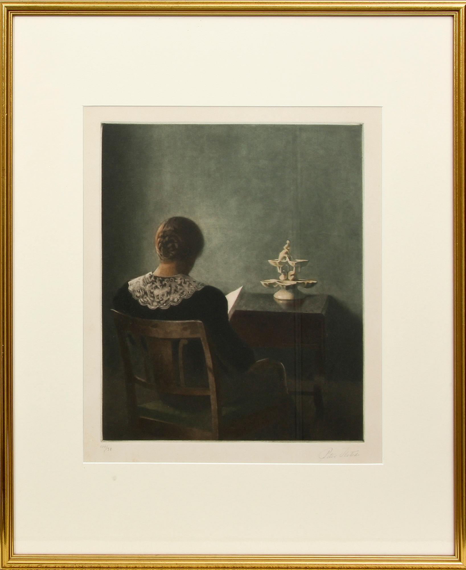 PETER ILSTED, mezzotint, sign och numr 100/38.