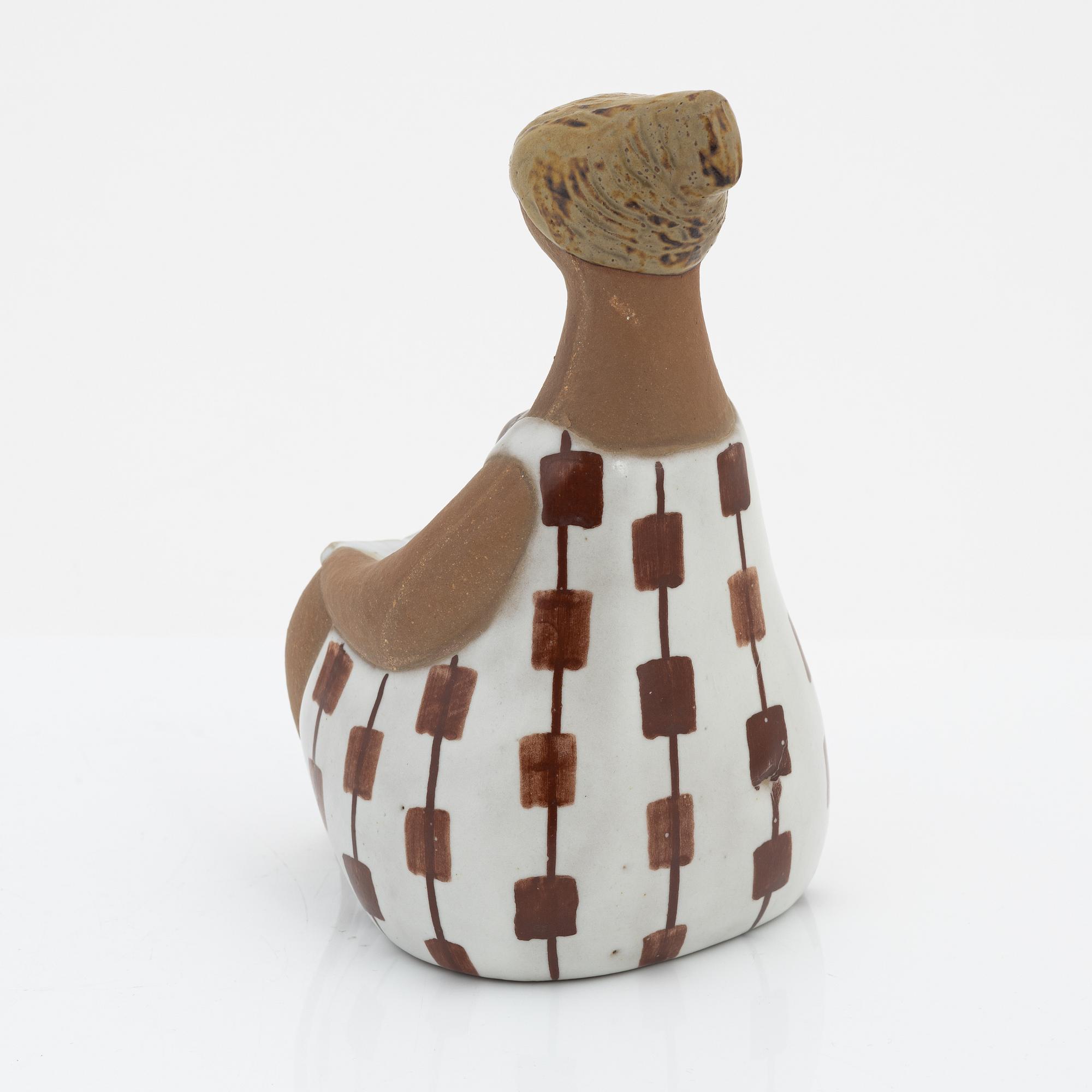 Lisa Larson, figurin, stengods, "Charlotta", Gustavsberg.