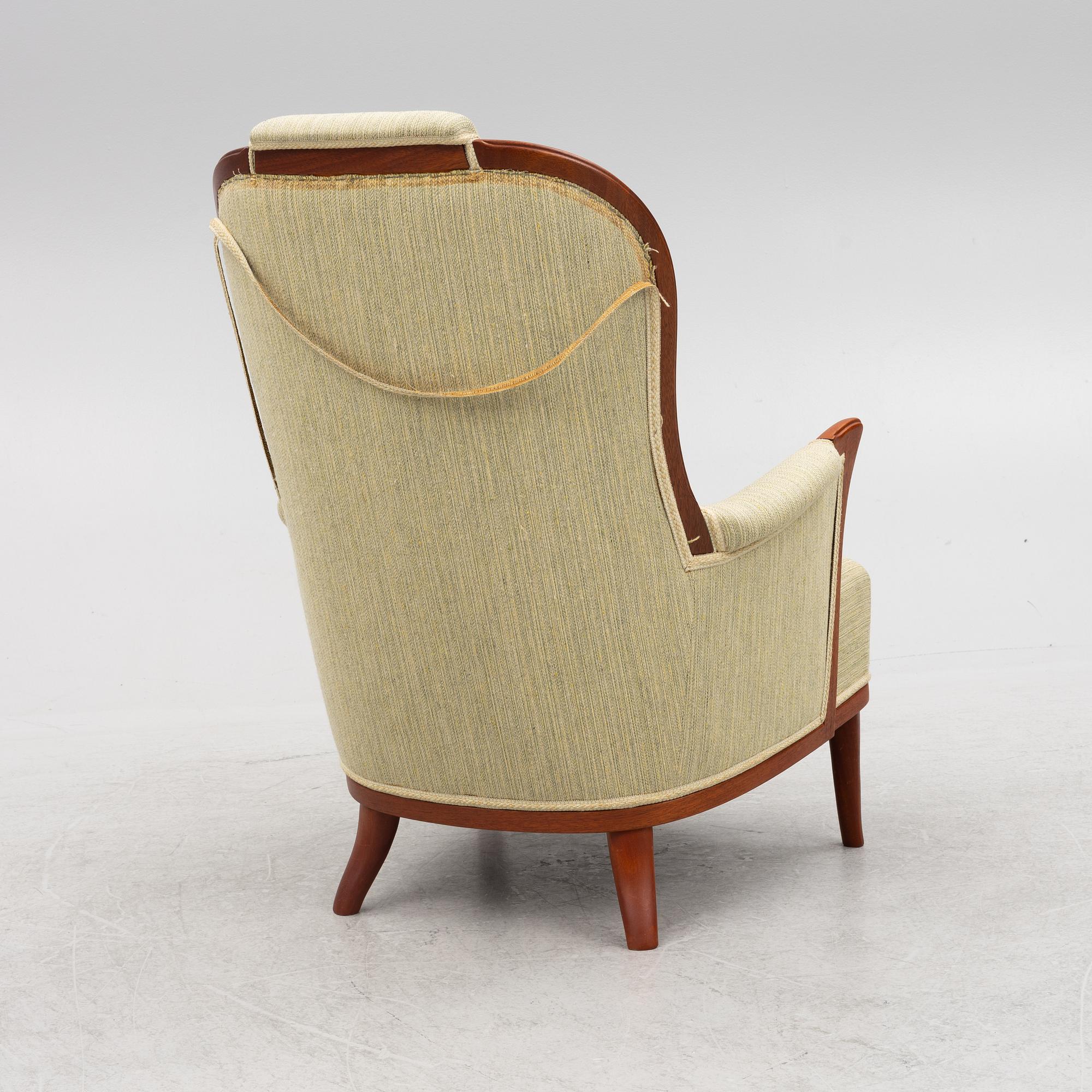 Carl Malmsten, fåtölj, "Vår fru", AB O.H. Sjögren Stoppmöbler, Tranås.