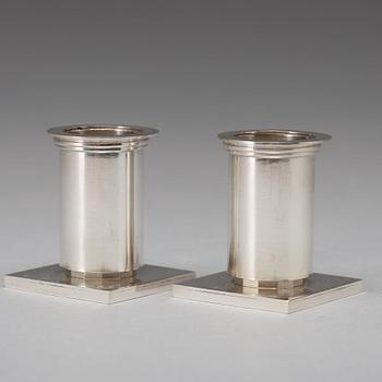 Wiwen Nilsson, a pair of candlesticks, Lund 1943, sterling.
