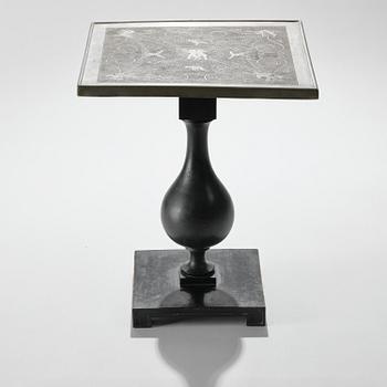 Anna Petrus, a pewter top tray table on a base by Uno Åhrén, executed in her studio, Stockholm, ca 1922-25.
