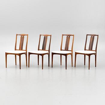 Ib Kofod Larsen, four rosewood chairs, 1960's.