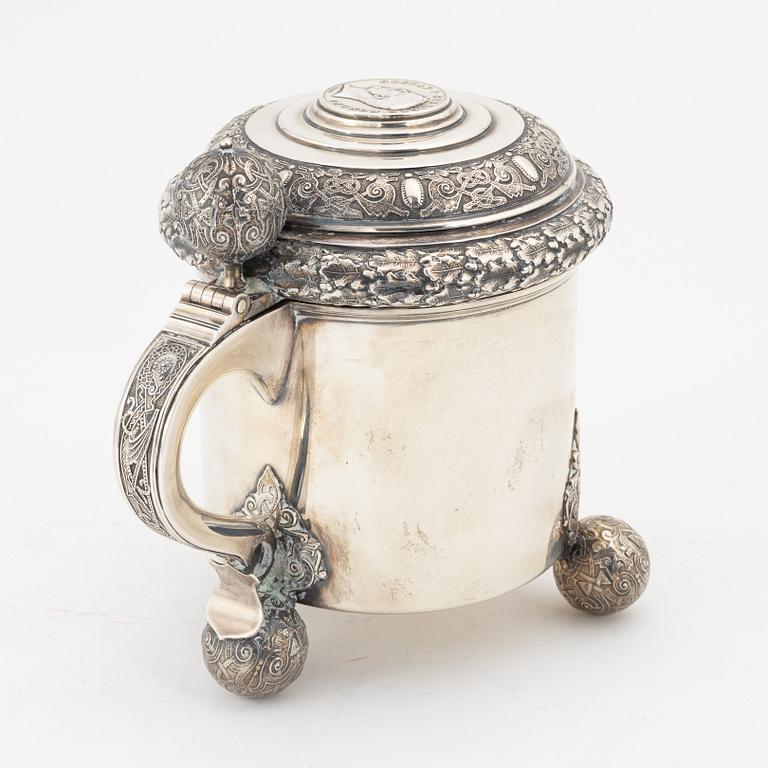 A parcel-gilt silver tankard, GAB, Stockholm, 1923.