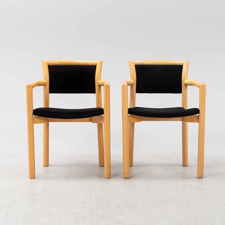 Jan Ekselius, a dining table and ten chairs, JOC Möbler, Sweden, late 20th century.