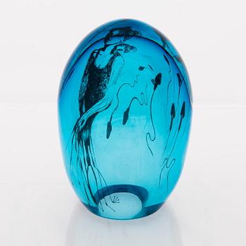 ELLA VARVIO, A glass sculpture, signed Ella Varvio 2016.