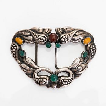 Georg Jensen, an early 20th-century silver buckle, Copenhagen Denmark 1904-1908.