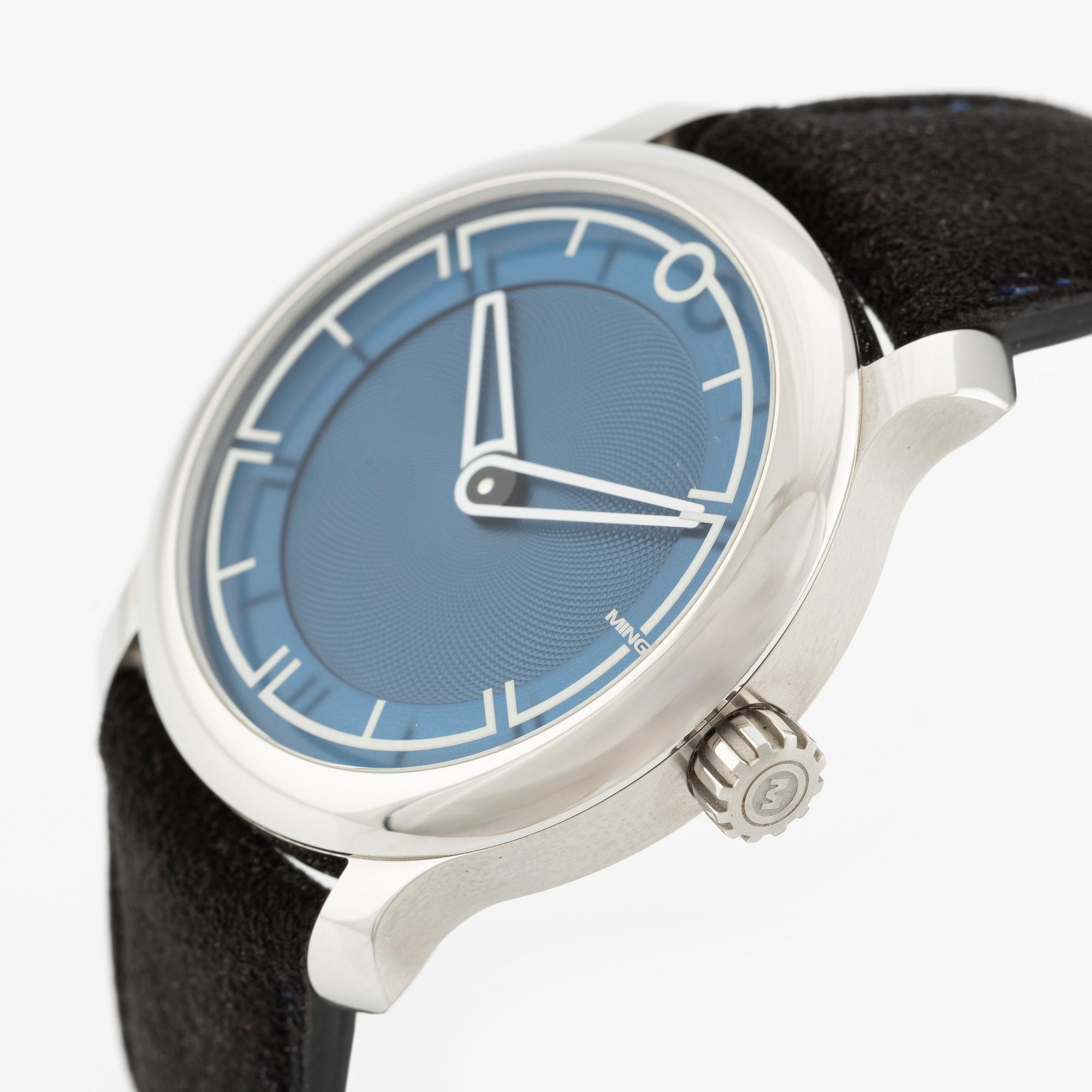 Ming, 17.09 Blue, wristwatch, 38 mm.