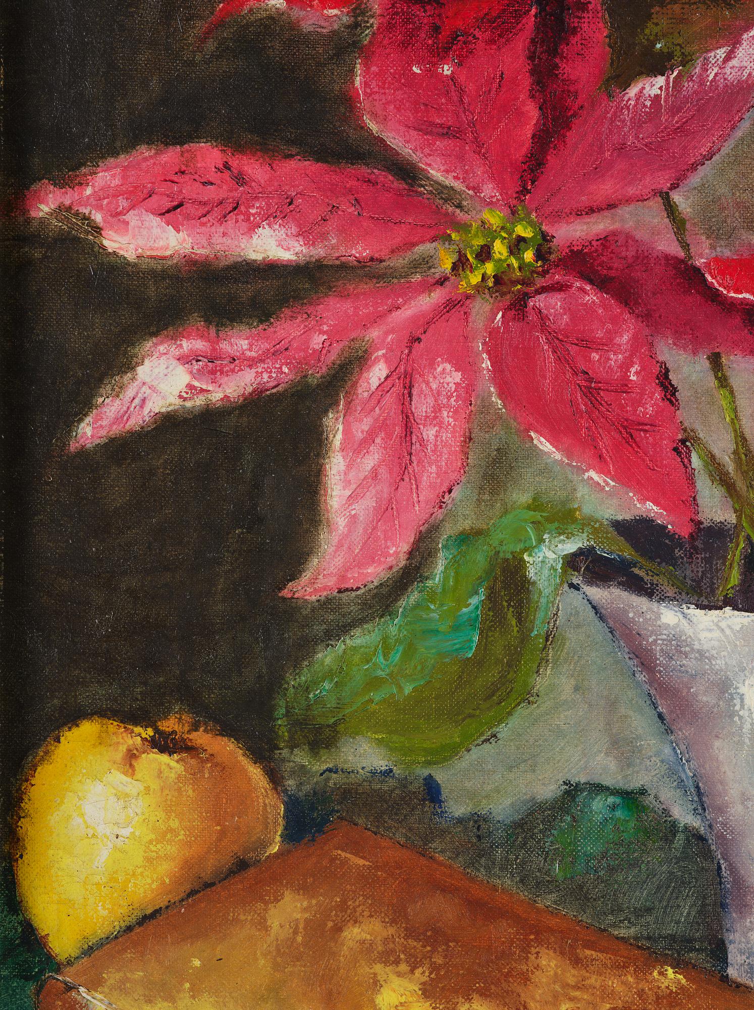 Agda Holst, Still Life with Poinsettia.