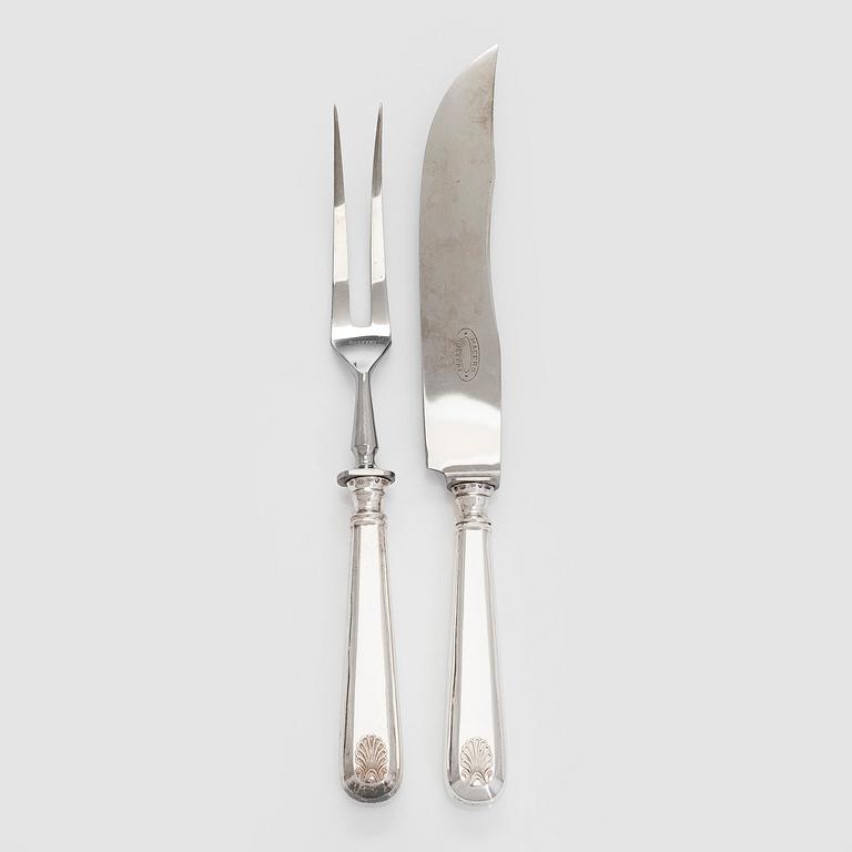 Tranchérbestick,"Musslan" silver och stål, Kultakeskus Tavastehus 1927.