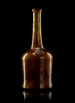 696. A glass wine bottle, marked 'CON STANTIA WYN', South Africa 18th/19th Century.