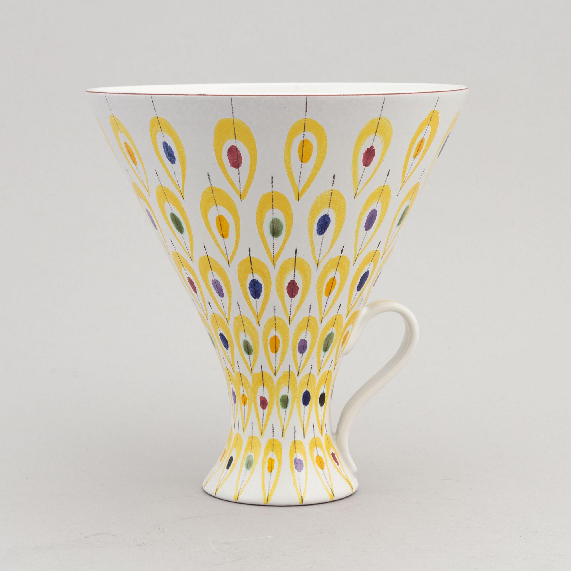 Stig Lindberg, an earthenware vase, Gustavsbergs studio.