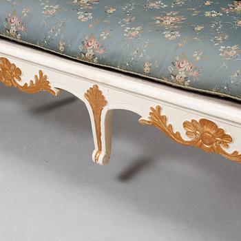 A provincial rococo sofa from the 18th century.