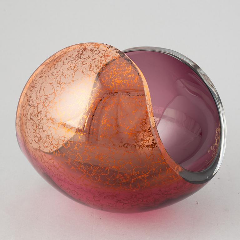 Lena Bergström, a 'Planets' glass sculpture/bowl from Kosta, Sweden. Signed and numbered 256/500.