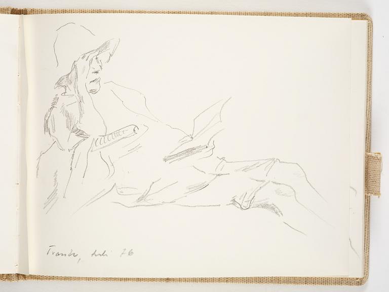 Lotte Laserstein, 4 skissböcker med blyertsteckningar.