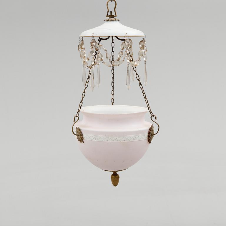 LJUSAMPEL, empire, 1800-talets första hälft. Höjd 55 cm.