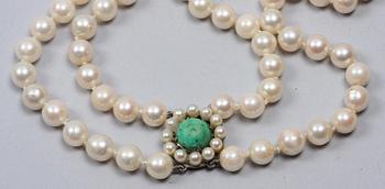 PÄRLCOLLIER, bl a silver.