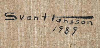 Sven Hansson, oil on canvas, signed and dated 1989 verso.