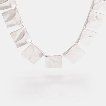 Björn Weckström, A sterling silver necklace "Galactic peaks". Lapponia 1973.