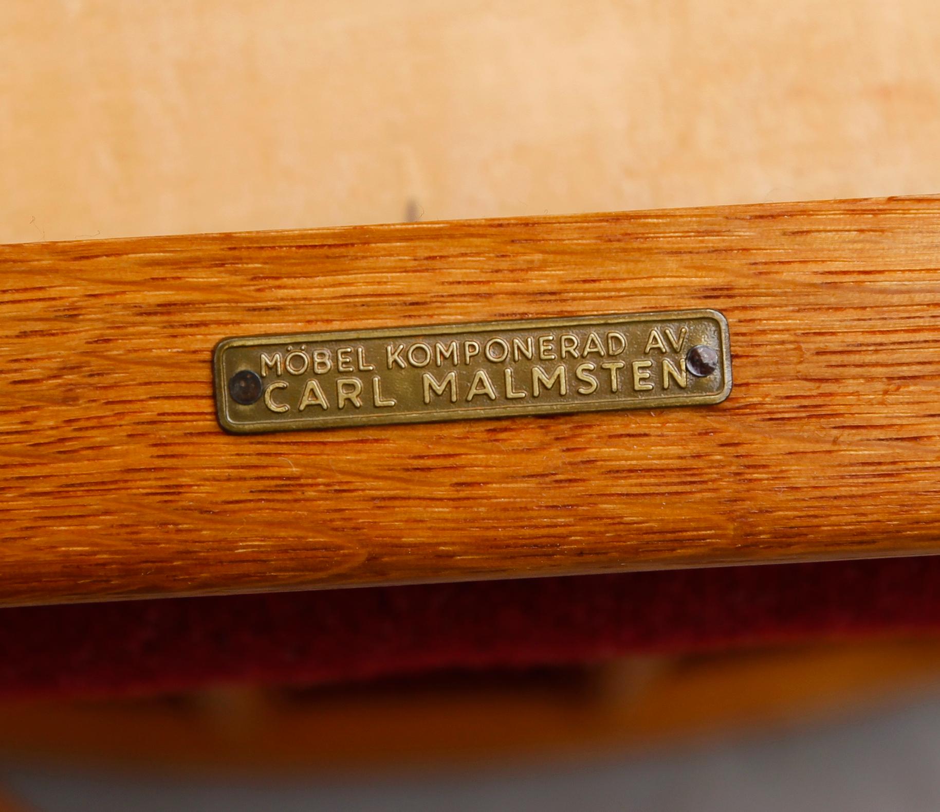 STOLAR 6 st OCH KARMSTOLAR 2 st, Carl Malmsten, 1900-talet andra hälft.