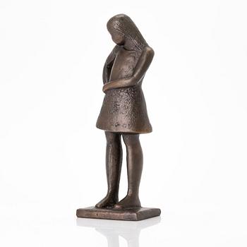 Lisa Larson, skulptur "Tonårsflickan", brons, Scandia Present, ca 1978, nr 611.
