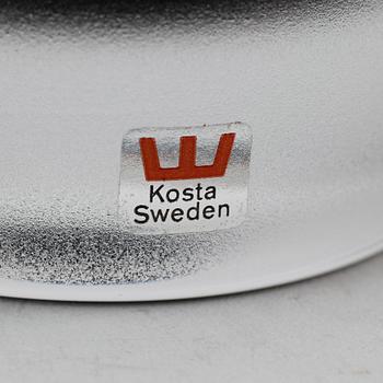 BORDSLAMPA, glas, Ove Sandeberg, Kosta, signerad.