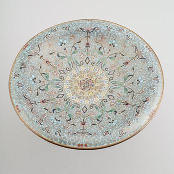 TAZZA, emaljarbete, orientalisk, 1900-tal.