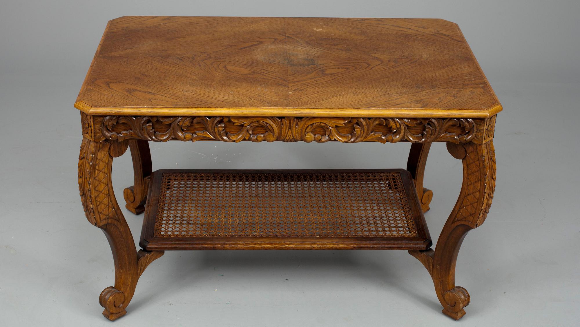 MÖBLEMANG 4 delar, ek, 1900-talets början.