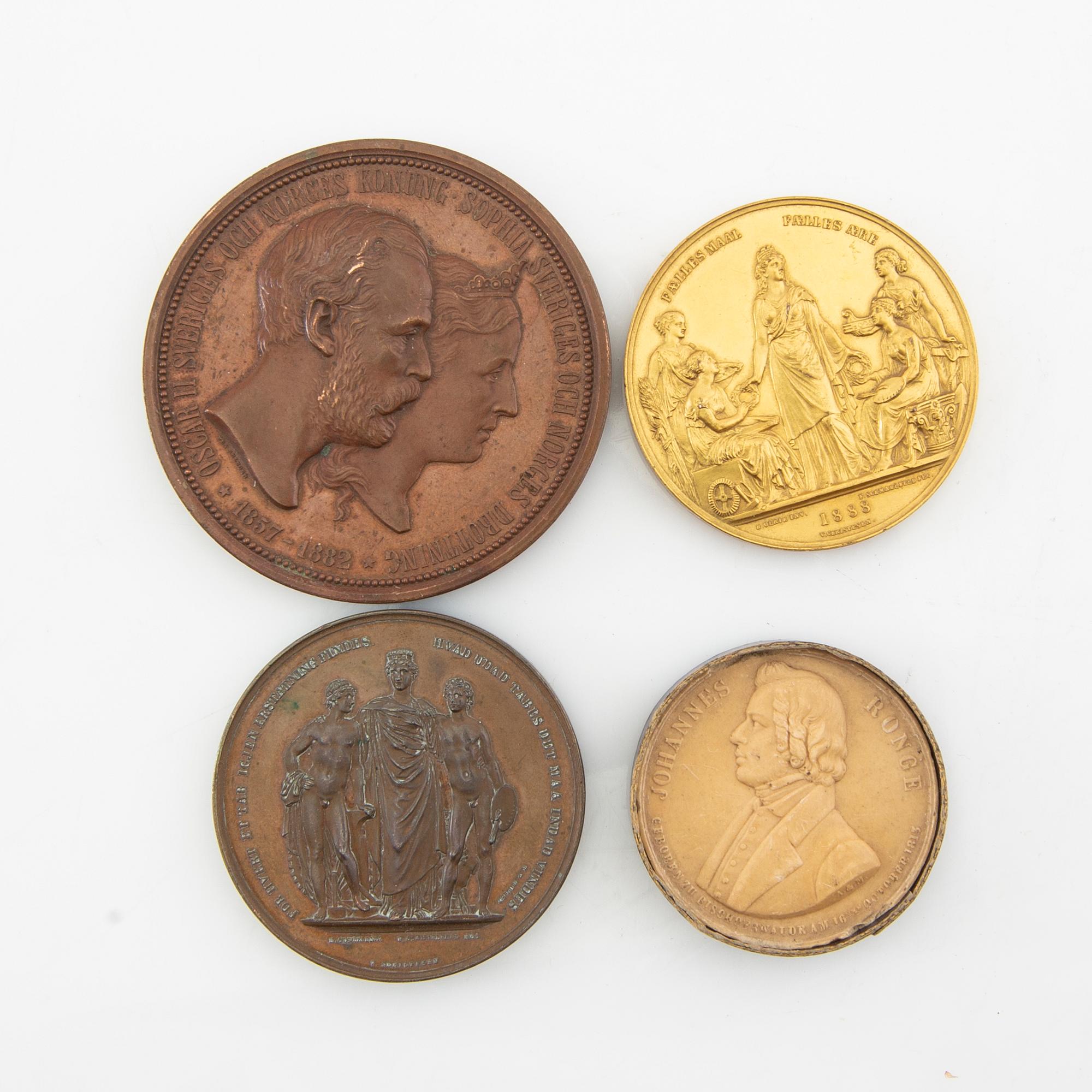 Commemorative medals 12 pcs late 19th century.