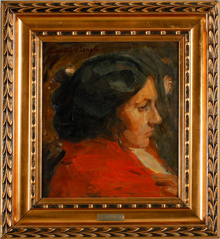 SVANTE BERGH, olja på pannå, sign.