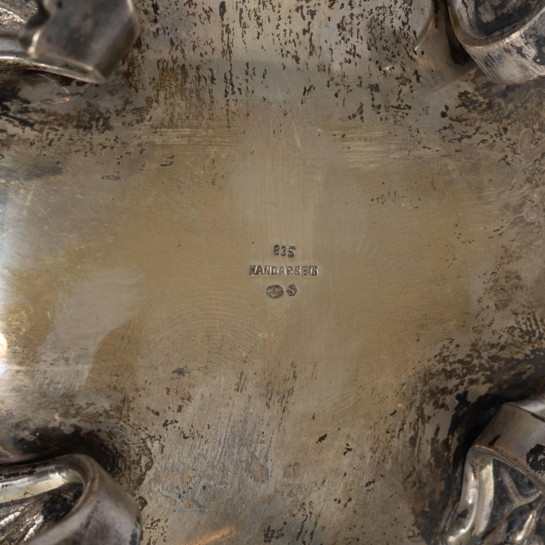 Kaffekanna, silver, rokokostil, 1900-tal.