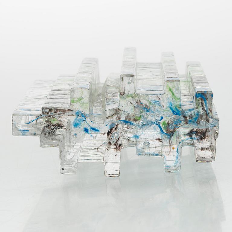 Helena Tynell, lasiveistos, "Metsä", signeerattu Helena Tynell Riihimäen Lasi Oy.