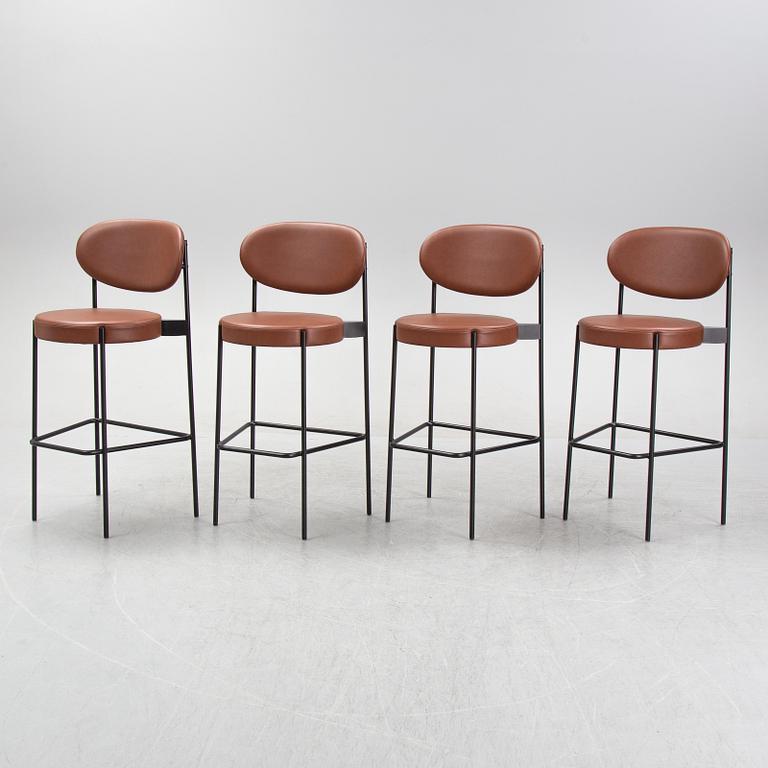 Verner Panton, four 'Series bar stool 430' bar stools, Verpan.