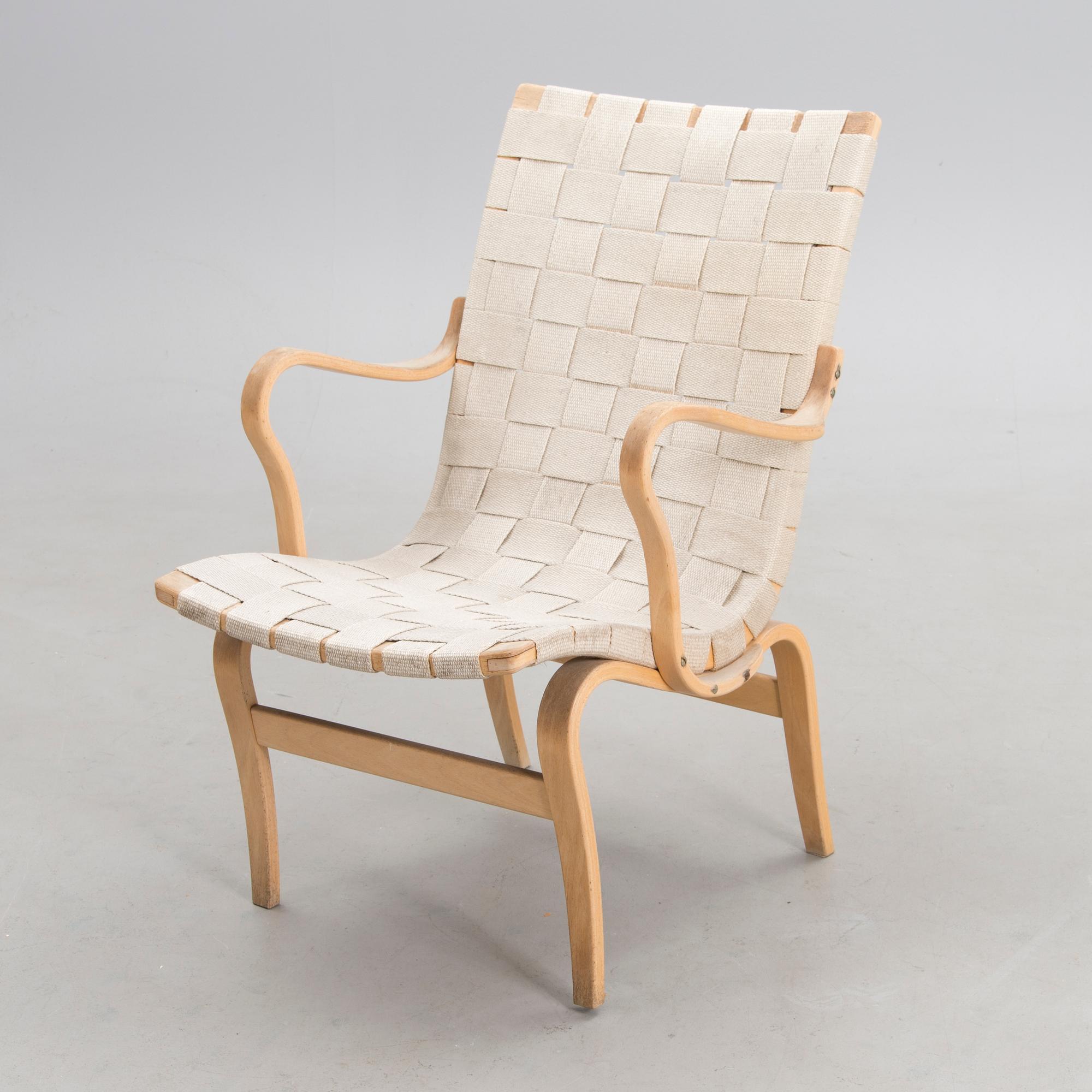 A "Eva" model 41 easy chair by Bruno Mathsson, Dux, Sweden. The latter half of the 20th Century.