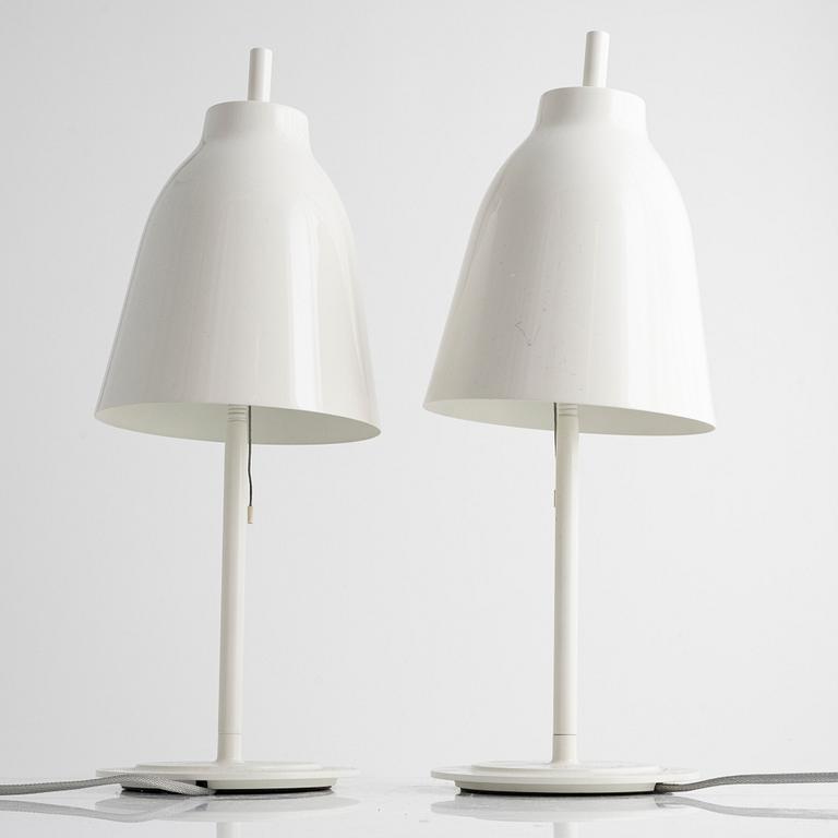 Cecilie Manz, bordslampor, ett par "Caravaggio", Fritz Hansen, Danmark.