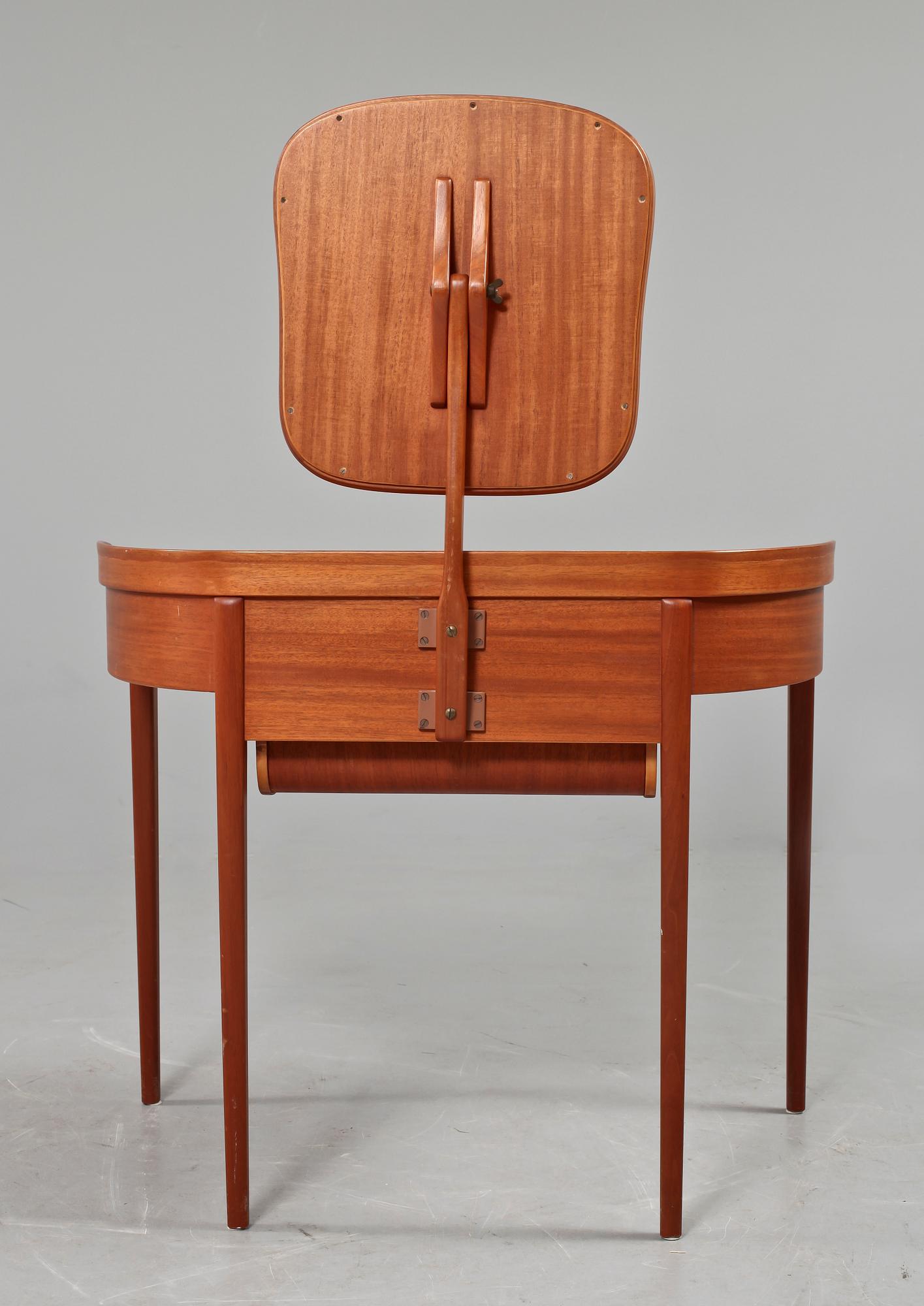TOALETTBORD, "Birgitta" samt PALL, Carl Malmsten, Bodafors, 1962.