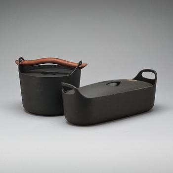 STEKGRYTOR, 2 st, Timo Sarpaneva, W.Rosenlew & Co, Pori, Finland.