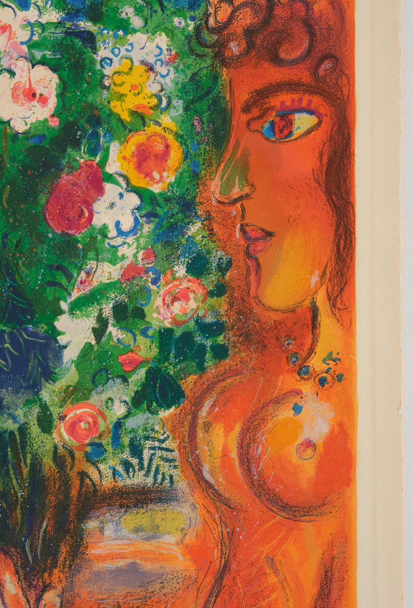 Marc Chagall, after, "Femme Bouquet".