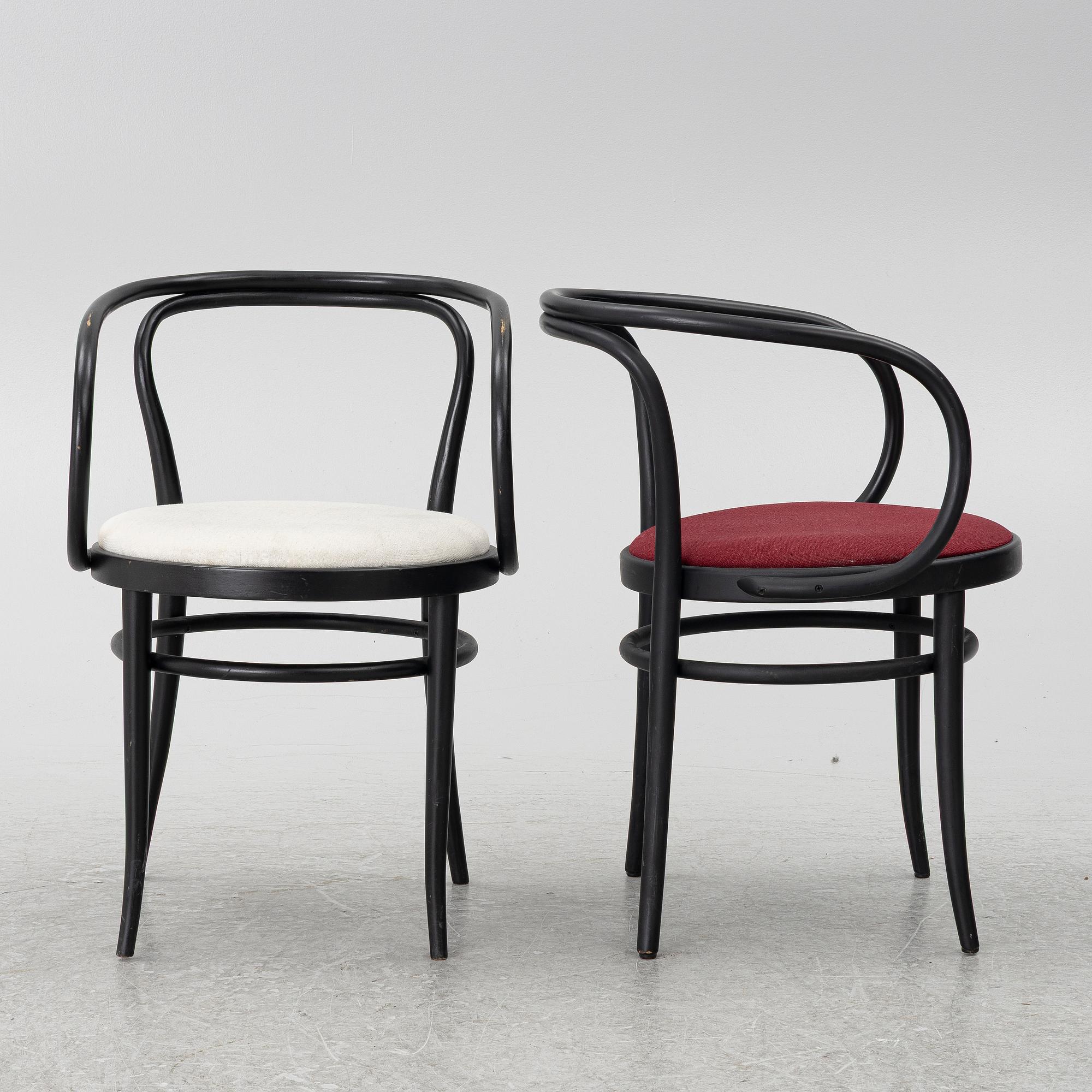 Karmstolar, 6 st, modell 209, Thonet.
