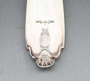 BESTICK, 15 delar, silver, GAB, Stockholm 1940-tal. Total vikt med stålblad ca 720 g.