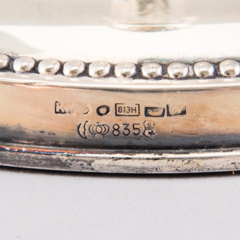 A pair of silver candlesticks from Germany with Finnish control marks, Helsinki 1967.