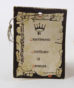 FIGURIN, flintgods, Capo di Monte, Italien.