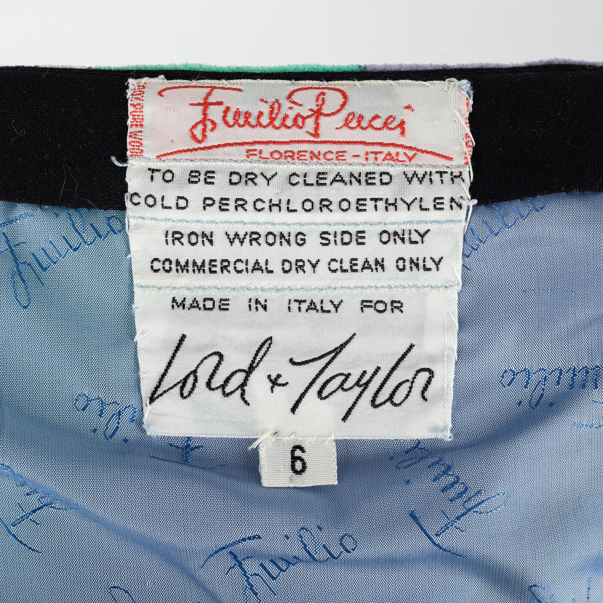 Emilio Pucci, tvådelad ensemble, storlek It 6.