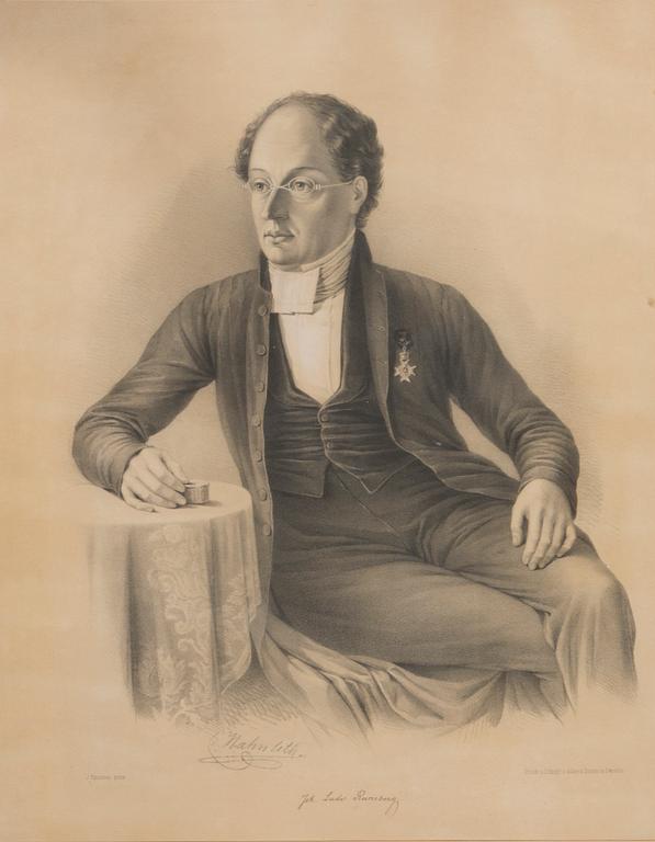 JOHAN KNUTSON, hänen mukaansa, litografia, Adler & Dietze, 1800-luku.